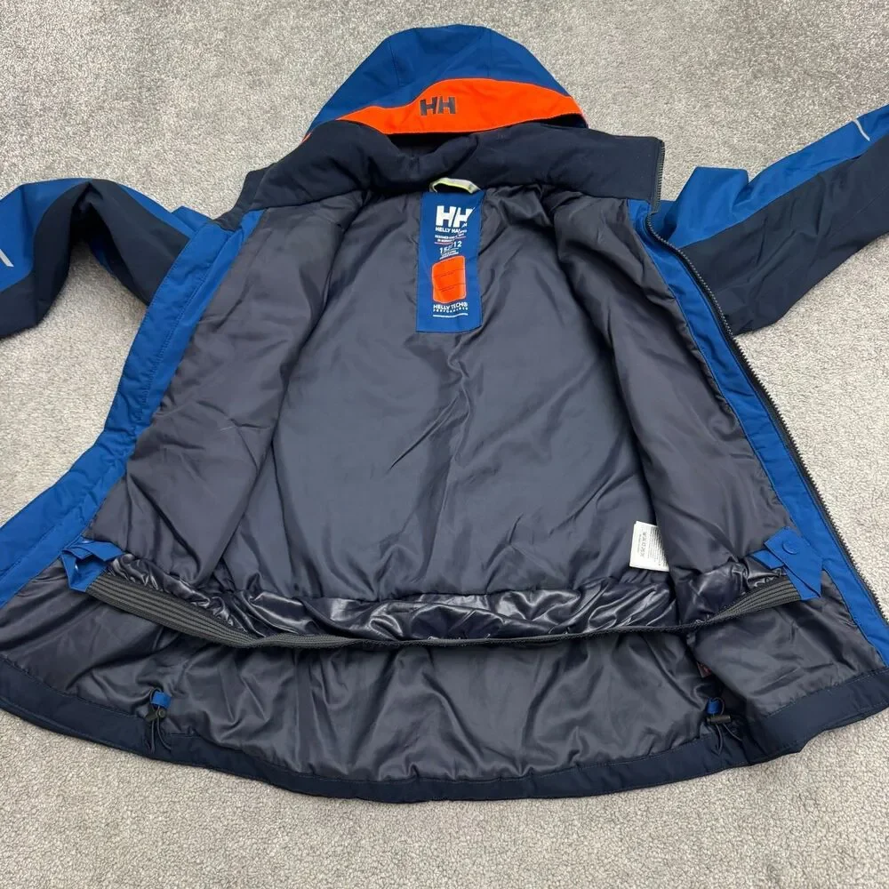 Helly Hansen Tech Primaloft Full Zip Hoodie Ski Snow Jacket Youth 12 Blue Winter